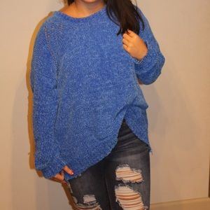 Blue dressy sweater size
